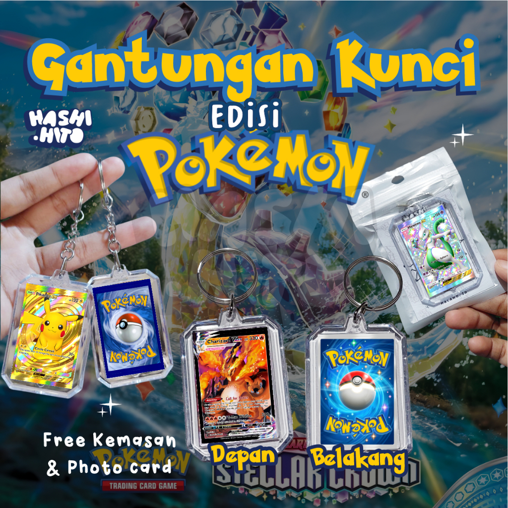 GANCI POKEMON / GANCI CUSTOM / GANTUNGAN KUNCI / POKEMON / GANCI TCG POKEMON / PIKACHU / GENGAR / CH