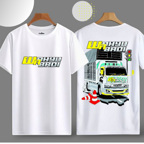 READY STOK KAOS ANAK KAOS TRUK WAHYU ABADI WARNA HITAM PUTIH UKURAN XL