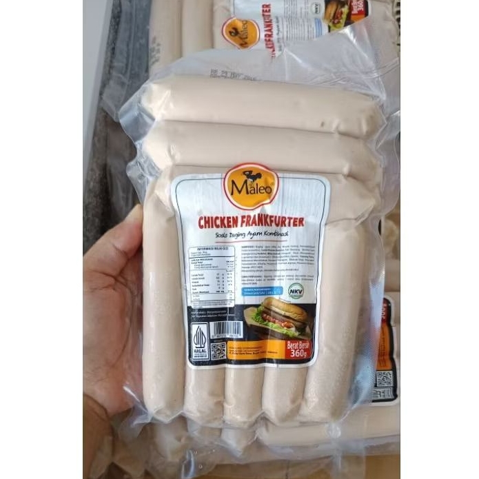 

Maleo chicken frankfurter 360gr isi 7pcs/ sosis ayam frankfurter/ sosis bakar/ sosis jumbo