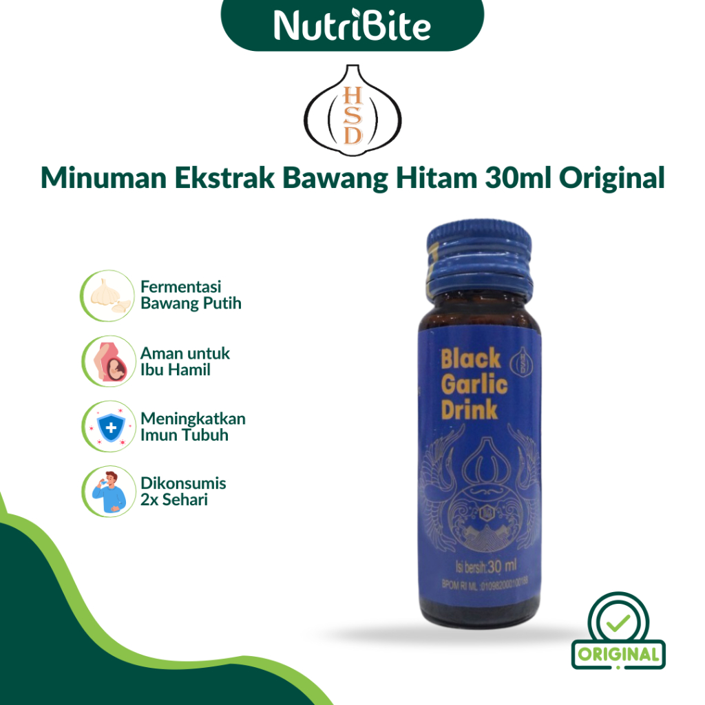 

HSD Black Garlic Drink Original - Minuman Ekstrak Bawang Hitam Bebas Pengawet & BPOM