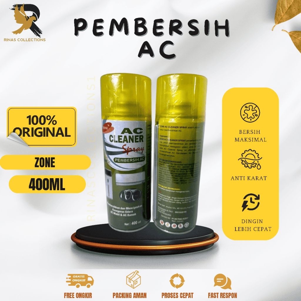 Zone AC Cleaner 400ml Cairan Pembersih AC Mobil dan Ruangan