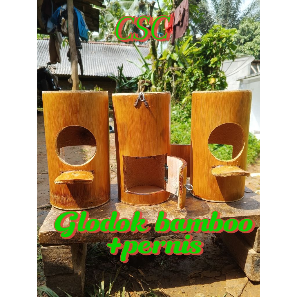 Glodok Bambu tempat sarang burung murai pintu belakang+pernis promo