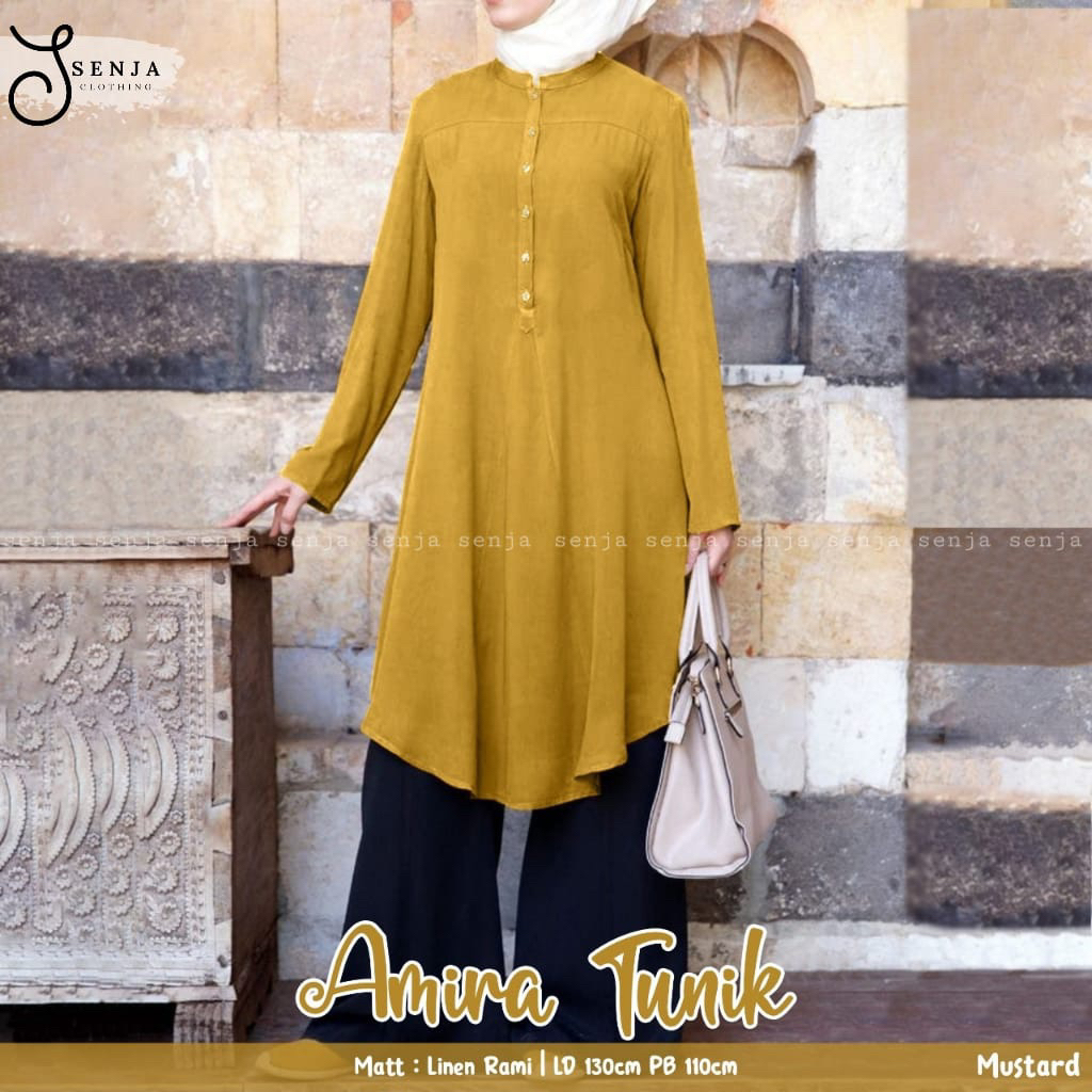 AMIRA TUNIK POLOS JUMBO COD NO CANCEL LD-+130 LENGKAP