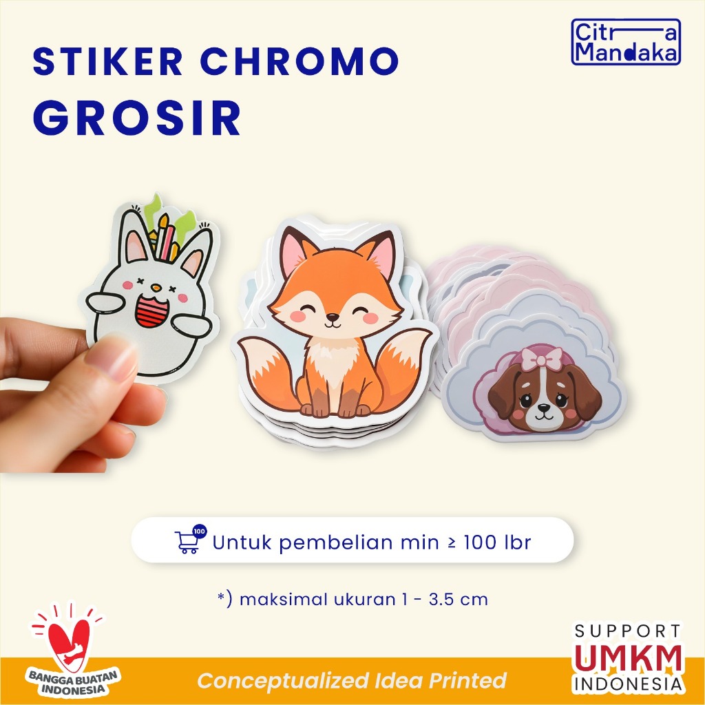 

Cetak Sticker Chromo Grosir A3 Ukuran Kecil | Stiker Botol Minuman Label Custom | Logo Label Makanan | Logo Makanan | Stiker Nama Custom | Sticker Toples Kue Kering