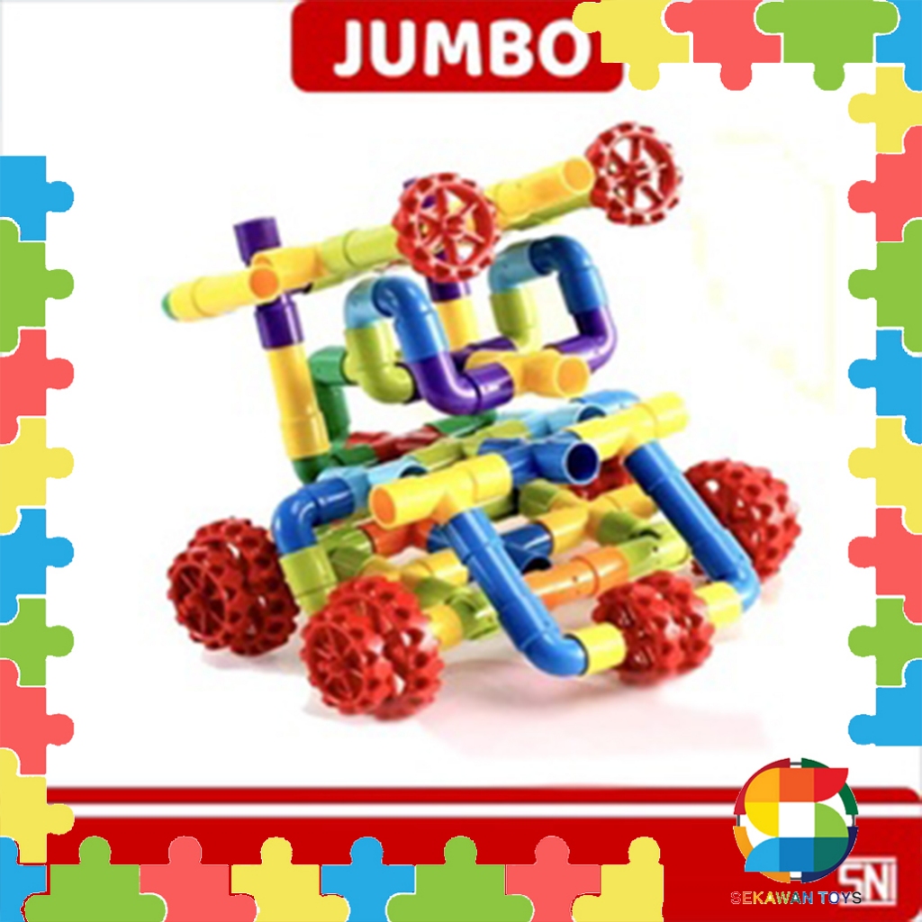 Mainan Anak Edukasi Blok Pipa Jumbo/Education Toys Block Pipa Jumbo
