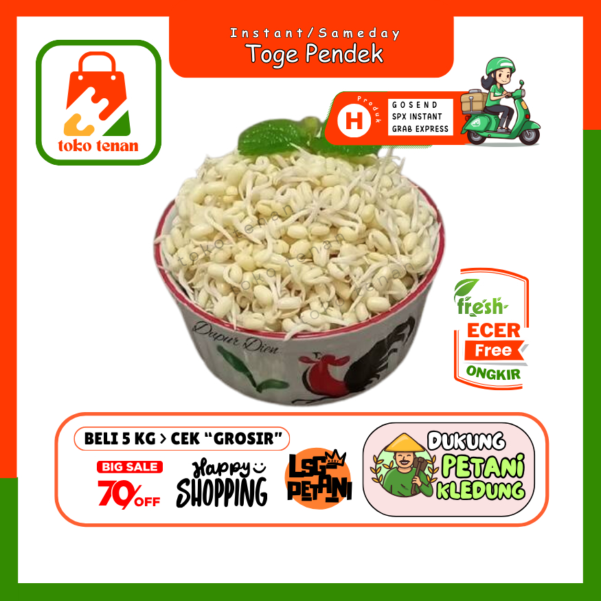 

Tokotenan // Tauge Pendek / Toge / Kecambah -- Sayur Gunubg Ecer (H)