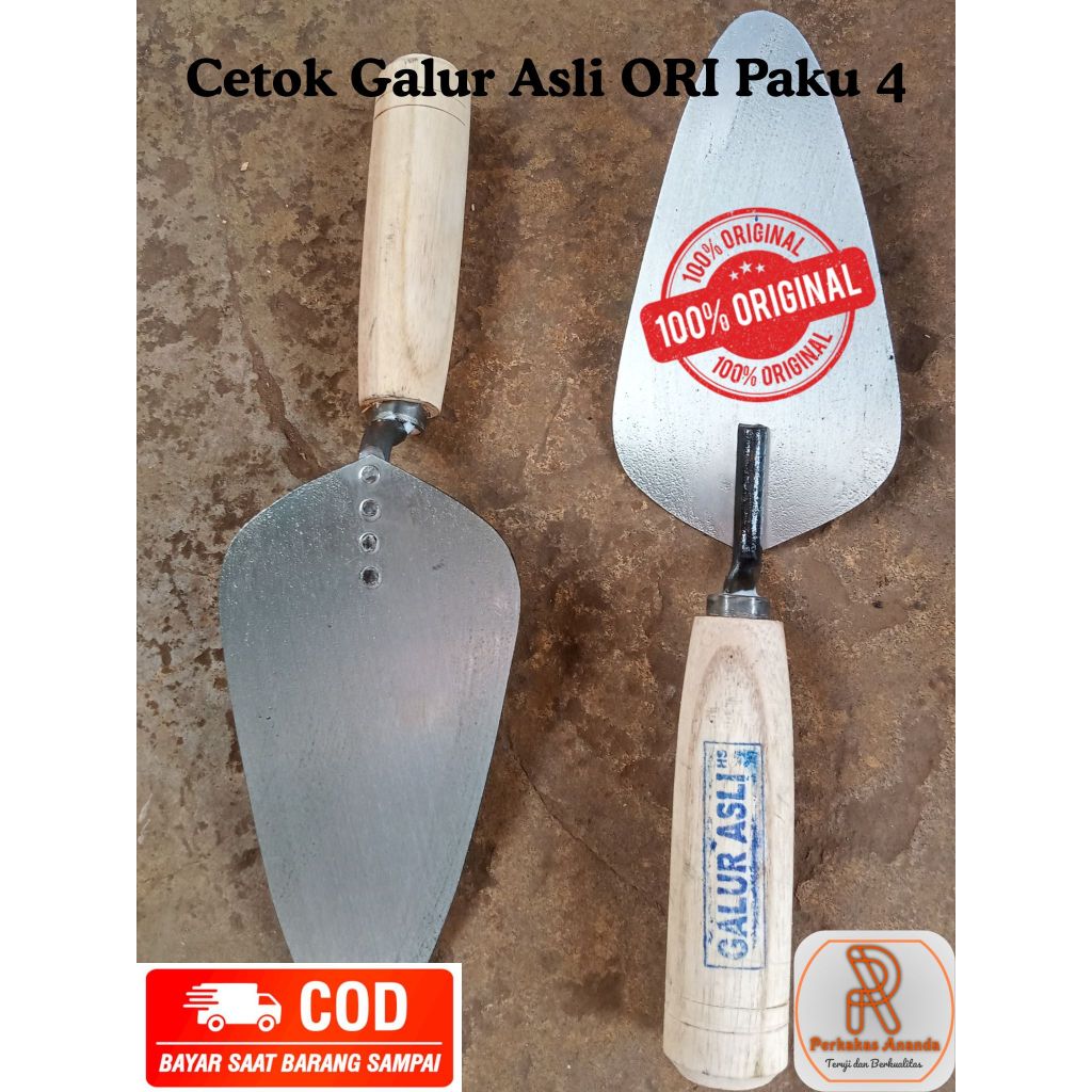 [Paket Hemat 2pcs Harga Diskon] Sendok Semen Cetok tukang Bangunan Cetok Galur Keling 4 Original