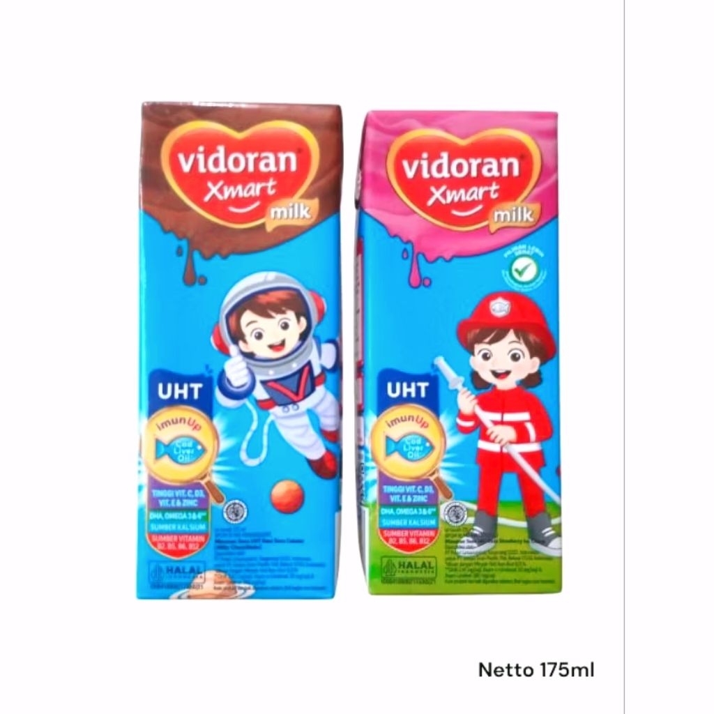

Vidoran Susu UHT 175ml 1 Karton Isi 24 Pcs Cokelat dan Strawberry