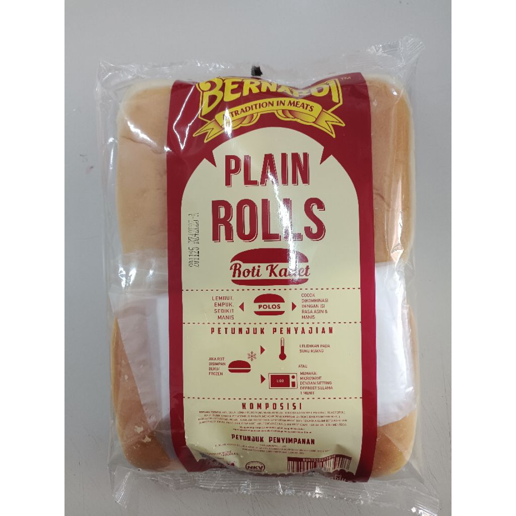 

ROTI PLAIN ROLLS/ ROTI HOTDOG ISI 6 BIJI 300GRAM