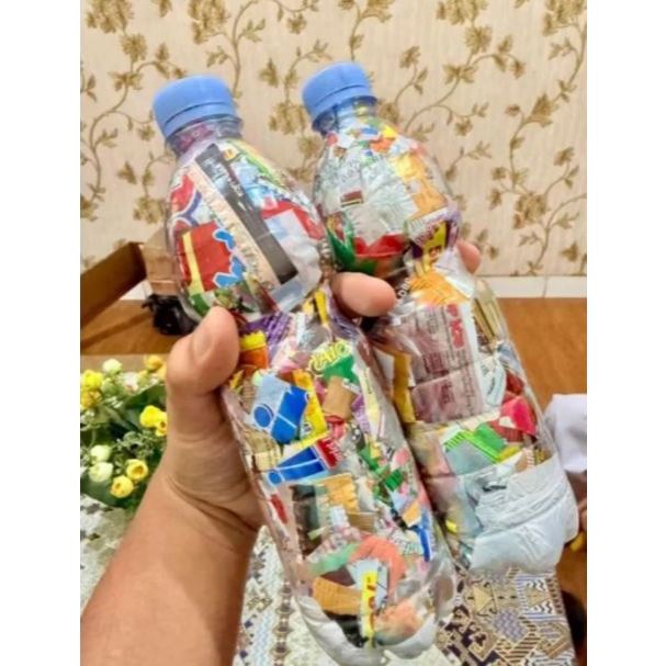 Ecobrick botol lemineral 600 ml