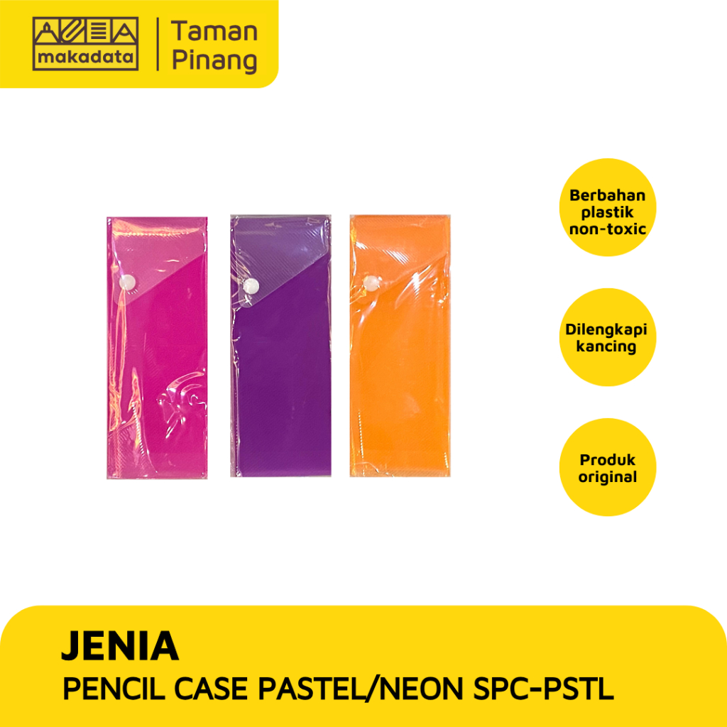 

PENCIL CASE / TEMPAT PENSIL JENIA PASTEL / NEON SPC-PSTL (1 PCS) MURAH