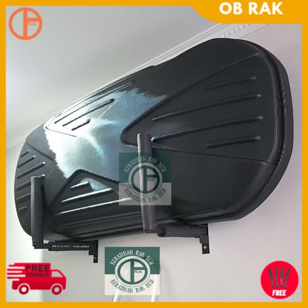 Bracket Penyimpanan Roof Box Mobil Universal Tempel  Dinding Simpel | Roof Box Mobil
