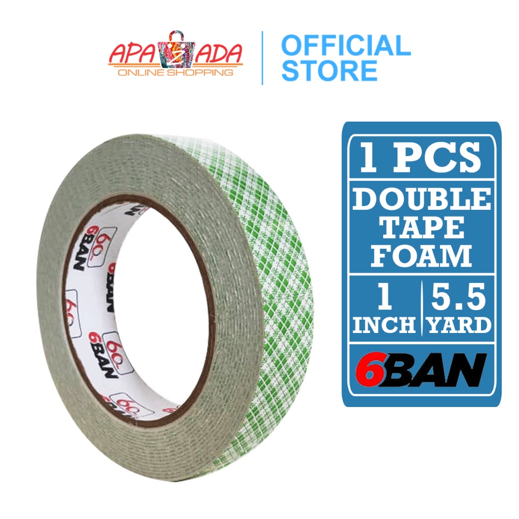 

Apazada - Double Tape Foam Batik 24mm x 5 Meter Satuan [1 Pcs] / Solasi Solatip Double Tape 6BAN