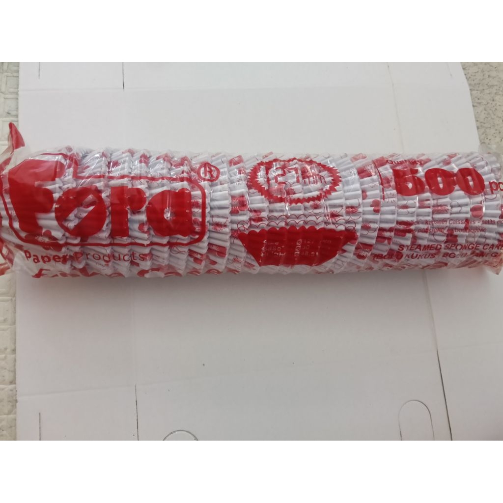 

Cup cake Fora untuk roti kukus dll,size 127 mm isi 500pc