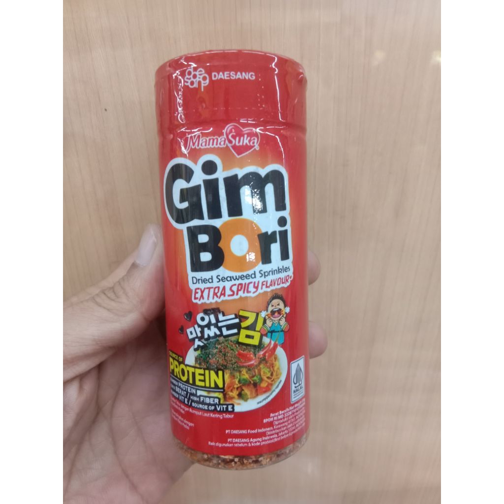 

RB mamasuka rumput laut tabur gim bori botol rasa pedas,extra pedas,bulgogi dan original 25gr.