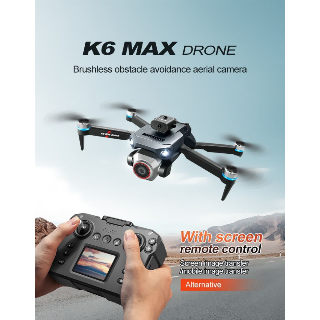 drone K6 max  motor brushless photografi pengendali jarak jauh