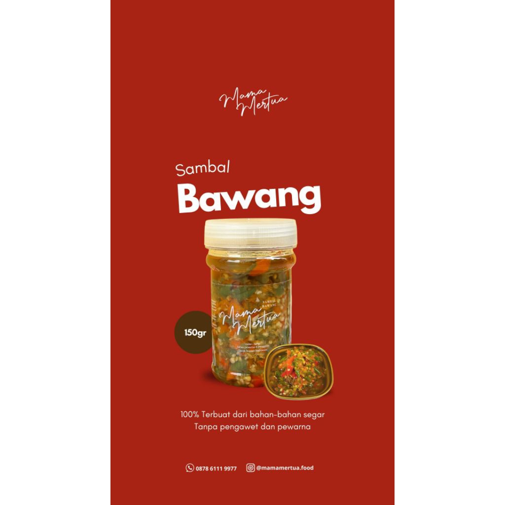

MAMA MERTUA FOOD - SAMBAL BAWANG UKURAN 150gram