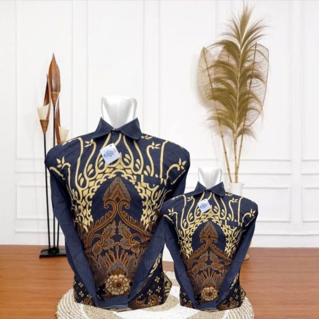 kemeja batik pria lengan panjang✓batik pria biru Dongker(DONGKER)✓batik pria lapis furing