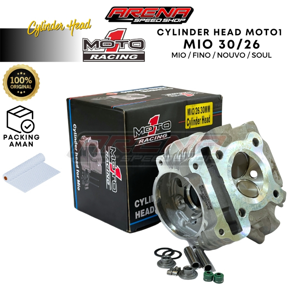 MOTO1 Cylinder Head 30/26 Mio 5VV Head 30 26 Mio Sporty Smile Soul Fino Karbu Original Moto1 Racing
