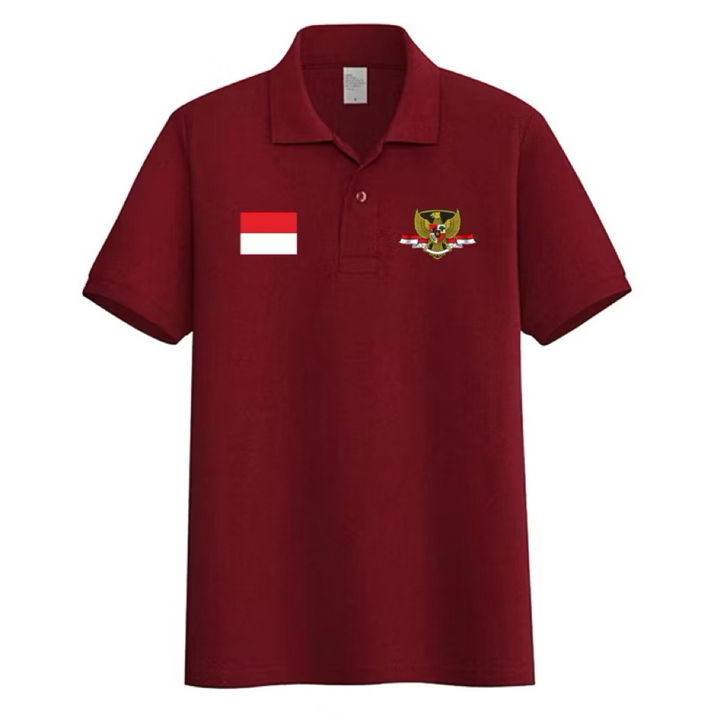 Kaos Garuda Bendera Merah Putih Cocok buat acara 17 Agustusan Unisex Bisa buat Pria maupun Wanita