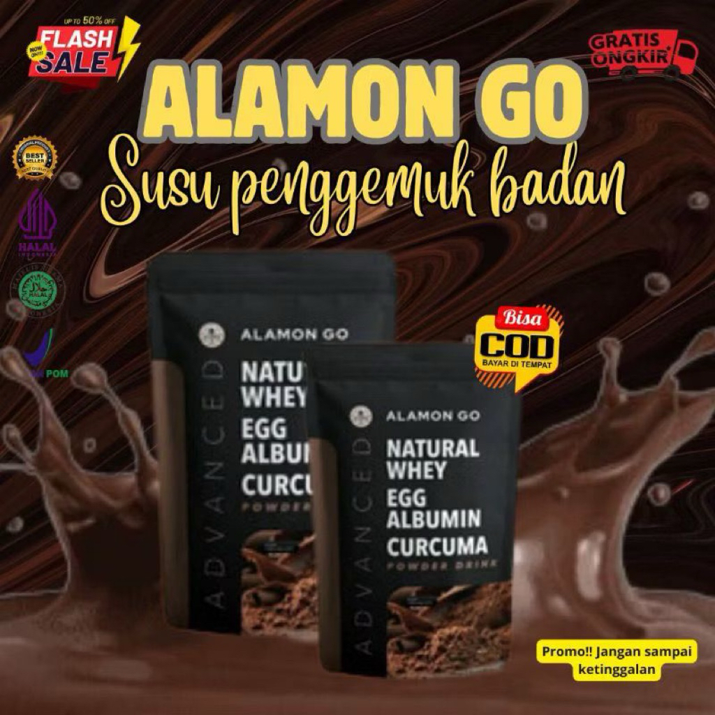 

PROMO TERLARIS Penambah Berat Badan Pria Dan Wanita Alamon GO GAIN Susu Penambah Berat Badan Rasa Coklat Asli Original BPOM