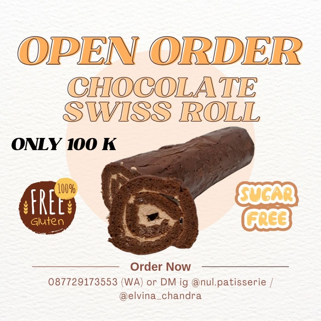 

Chocolate Swiss Roll sugar free and gluten free