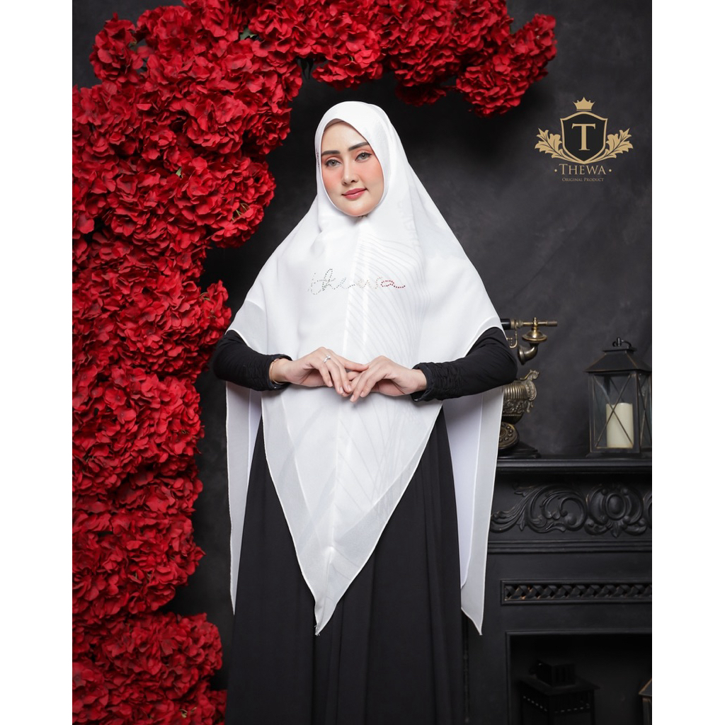 Kerudung/Khimar/hijab “PRINTING ( arani payet )”Jumbo BINTANG ORIGINAL THEWA