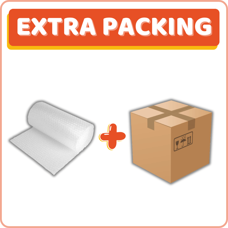 

Extra Packing Bubble Wrap + Kardus