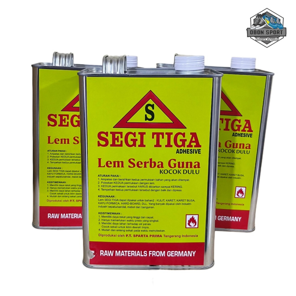 

Lem Kuning SEGITIGA - Lem Sepatu, Sendal, Dll - Lem Perekat Serbaguna Lem Material Industri