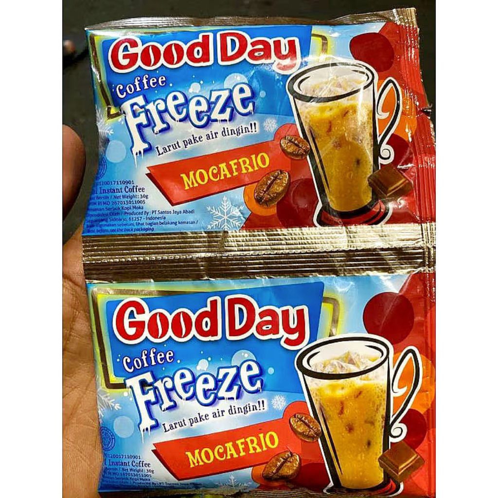 

10 Sachet Kopi GOOD DAY Freeze Mocafrio , Macchiato 30g Renceng