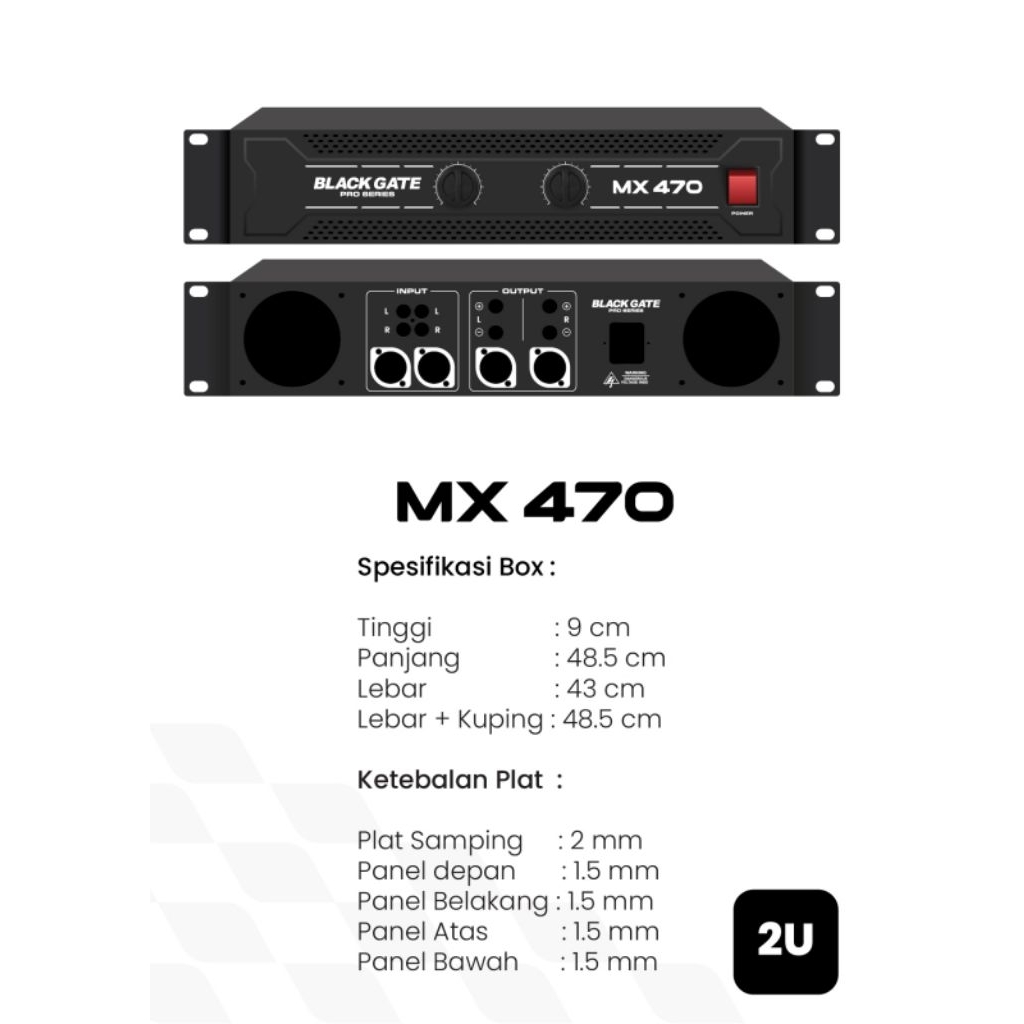 BOX POWER MX 470 BLACK GATE
