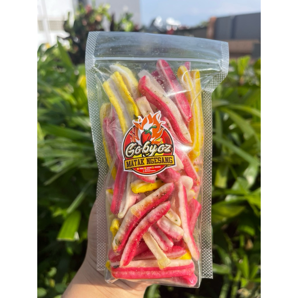 

Kerupuk seblak Beton Original daun jeruk by: GOBYOZZ snack pedas