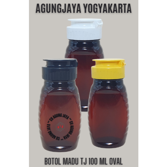 Botol Madu Tj 110 ml Oval Coklat Natural / Botol Plastik / Botol Madu / Botol Madu Tj Oval / Botol 1