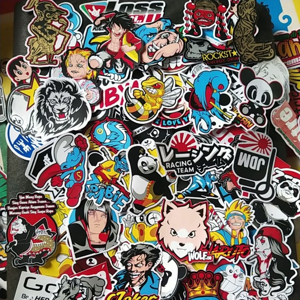 

Stiker Sticker laptop, stiker hp, stiker helm, stiker motor, buku