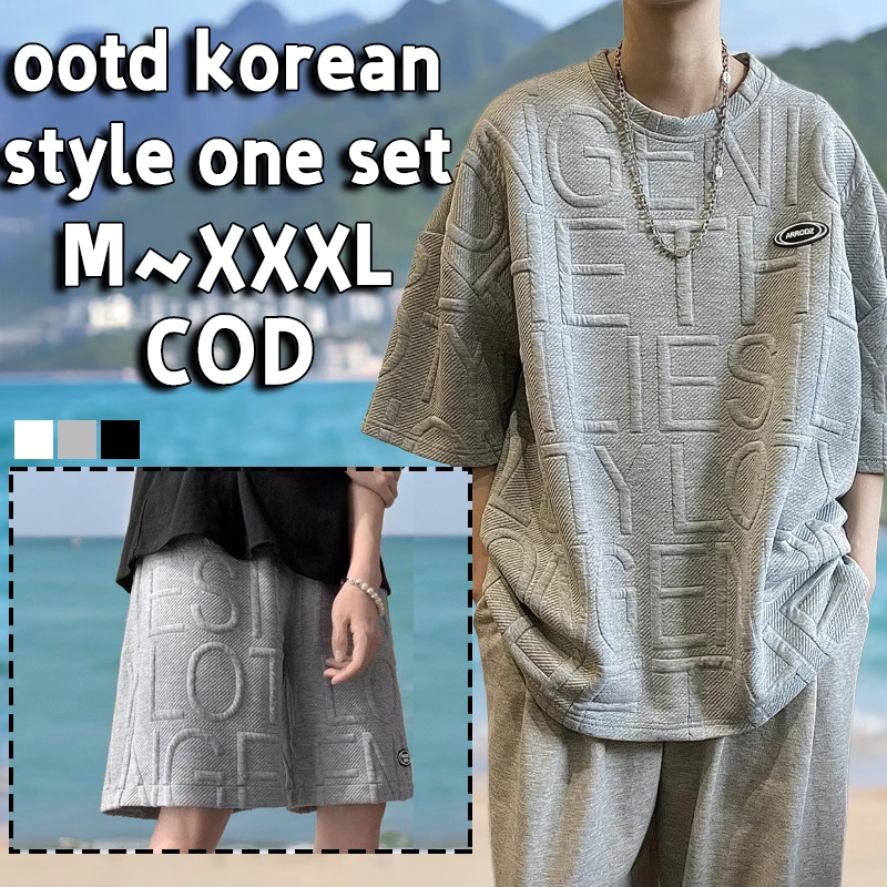 Set pria 2025 celana pendek pria celana panjang pria kaos celana pendek cowok terbaru M~XXXL