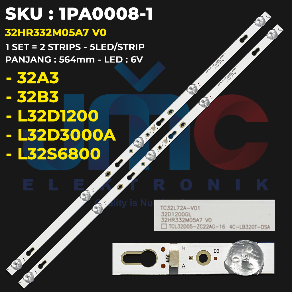 Backlight TV TCL 32 Inch L32D1200 L32D3000A L32D3000 L32S6800 32A3 32B3 TCL32D05-ZC22AG-11