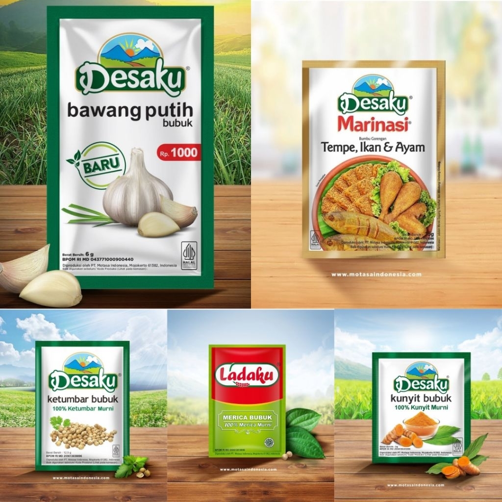 

Bumbu Desaku Bawang Putih / Kunyit / Ketumbar / Marinasi Bubuk Renceng 6 12 Sachet
