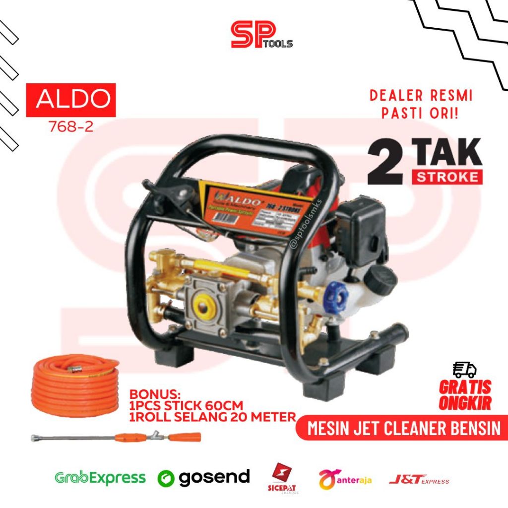 MESIN JET CLEANER / STIM STEAM CUCI MOTOR MOBIL BENSIN / POWER SPRAYER SEMPROT AIR 2 TAK ALDO 768-2