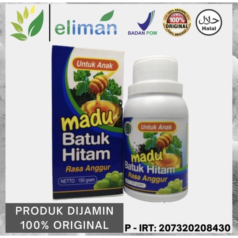 

Madu Batuk Hitam Anak Eliman 150 gr