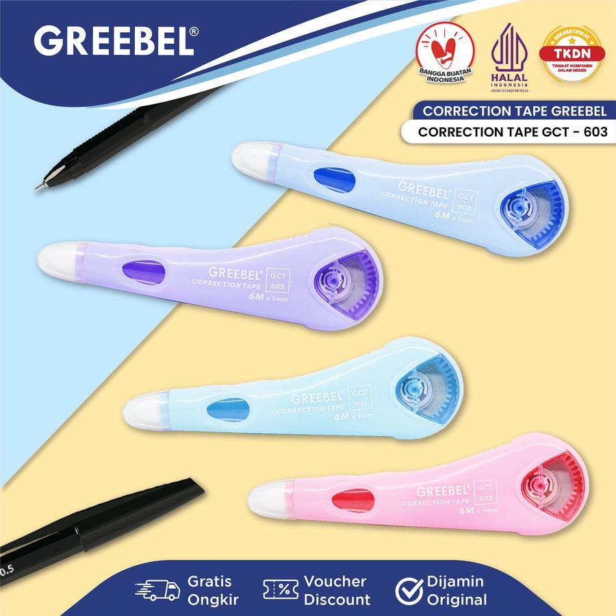 

TBMO GREEBEL Pita Koreksi / Correction Tape GCT-603 / Tip X Kertas Roll