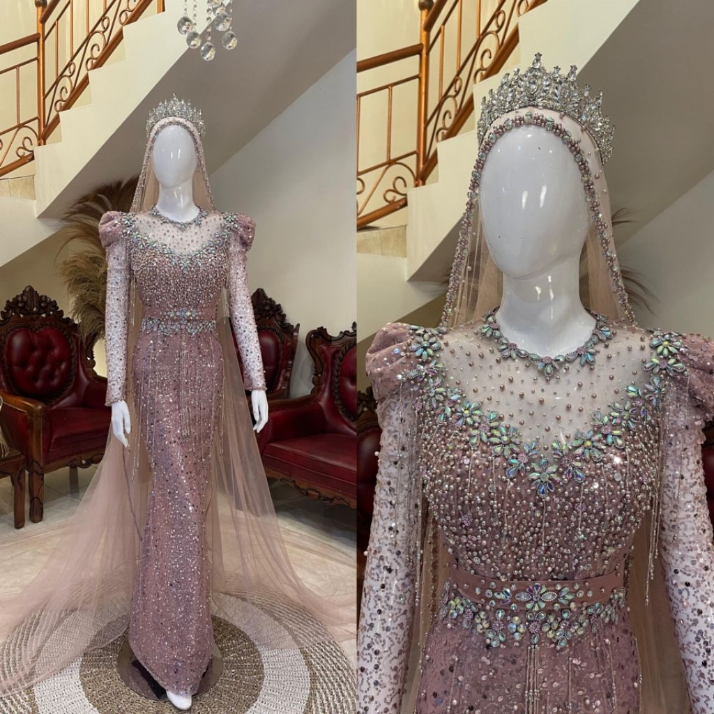 Gaun pengantin | Gaun pengantin premium | Gaun pengantin slim | Gaun pengantin mewah elegan | Baju p