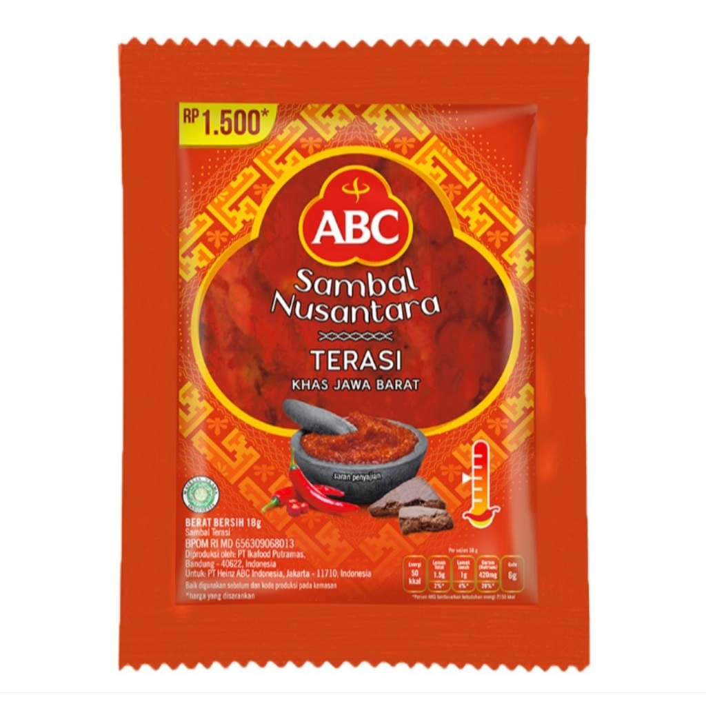 

ABC Nusantara Sambal Terasi 10 x 18 g