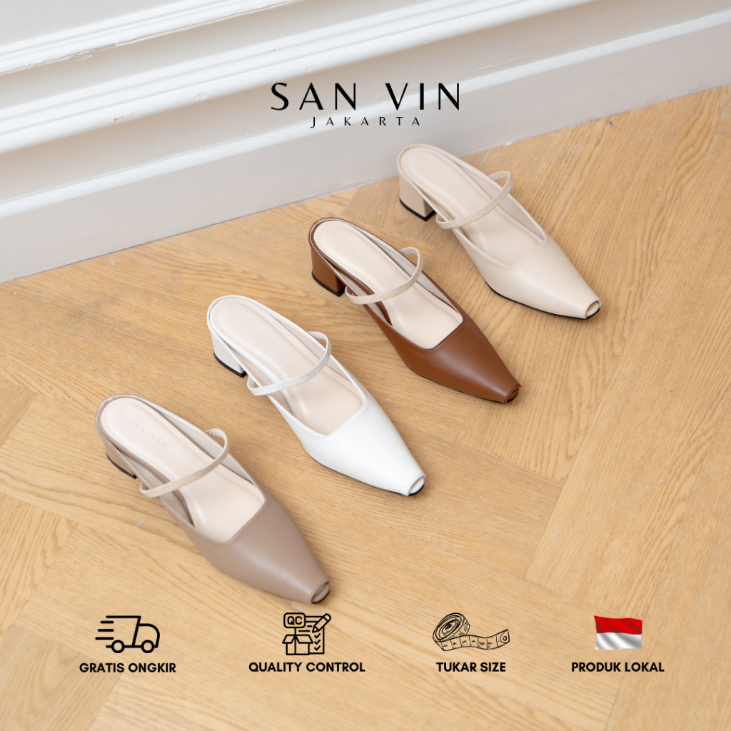 Sanvinshoes - MORENO Heels 4cm - heels mules strap