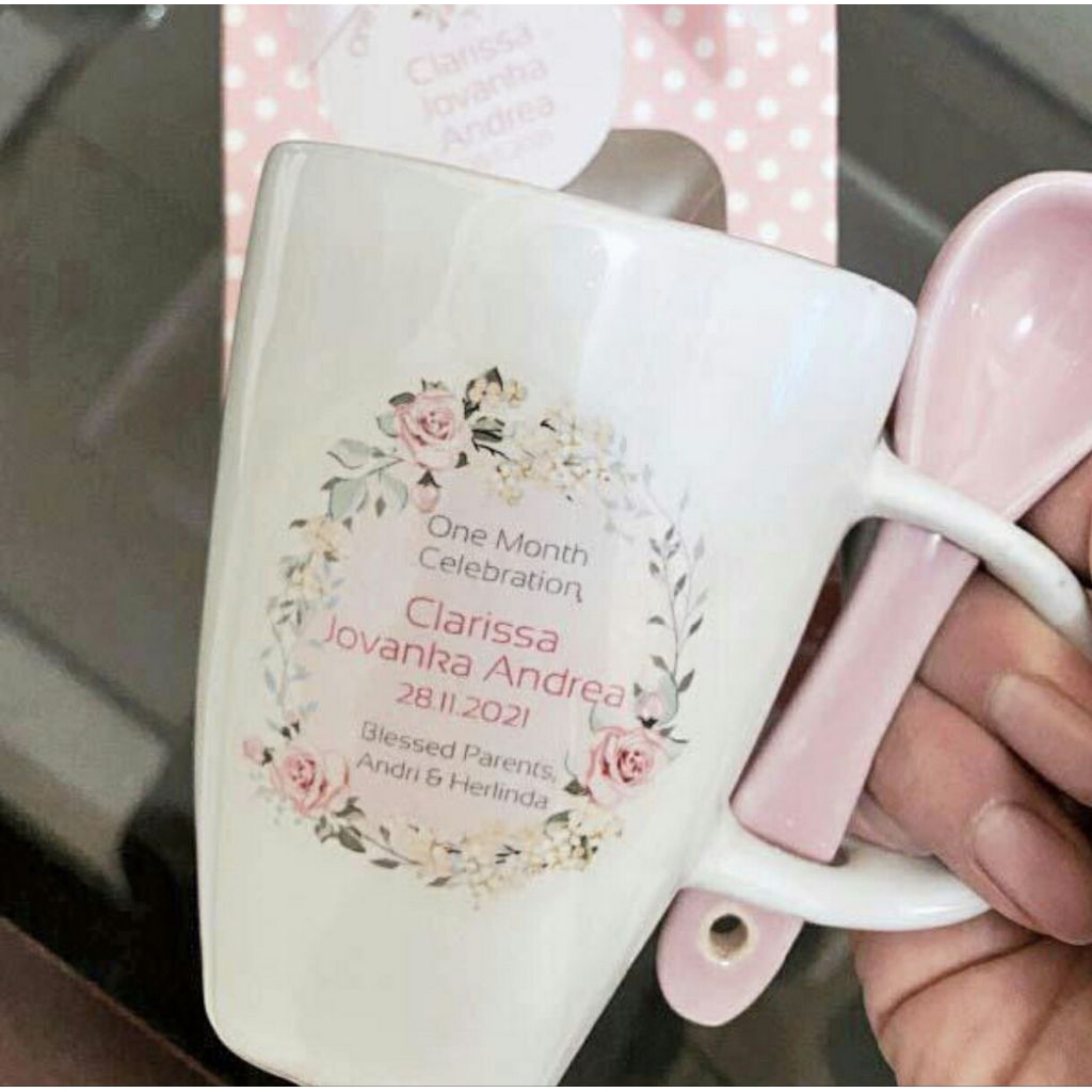 Souvenir Mug Sendok Keramik (custom)