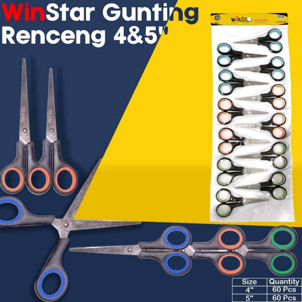 

Gunting Renceng 1 Lusin 4" / 5" Merek Winstar