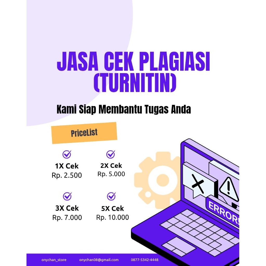 Cek Plagiasi / Turnitin Murah