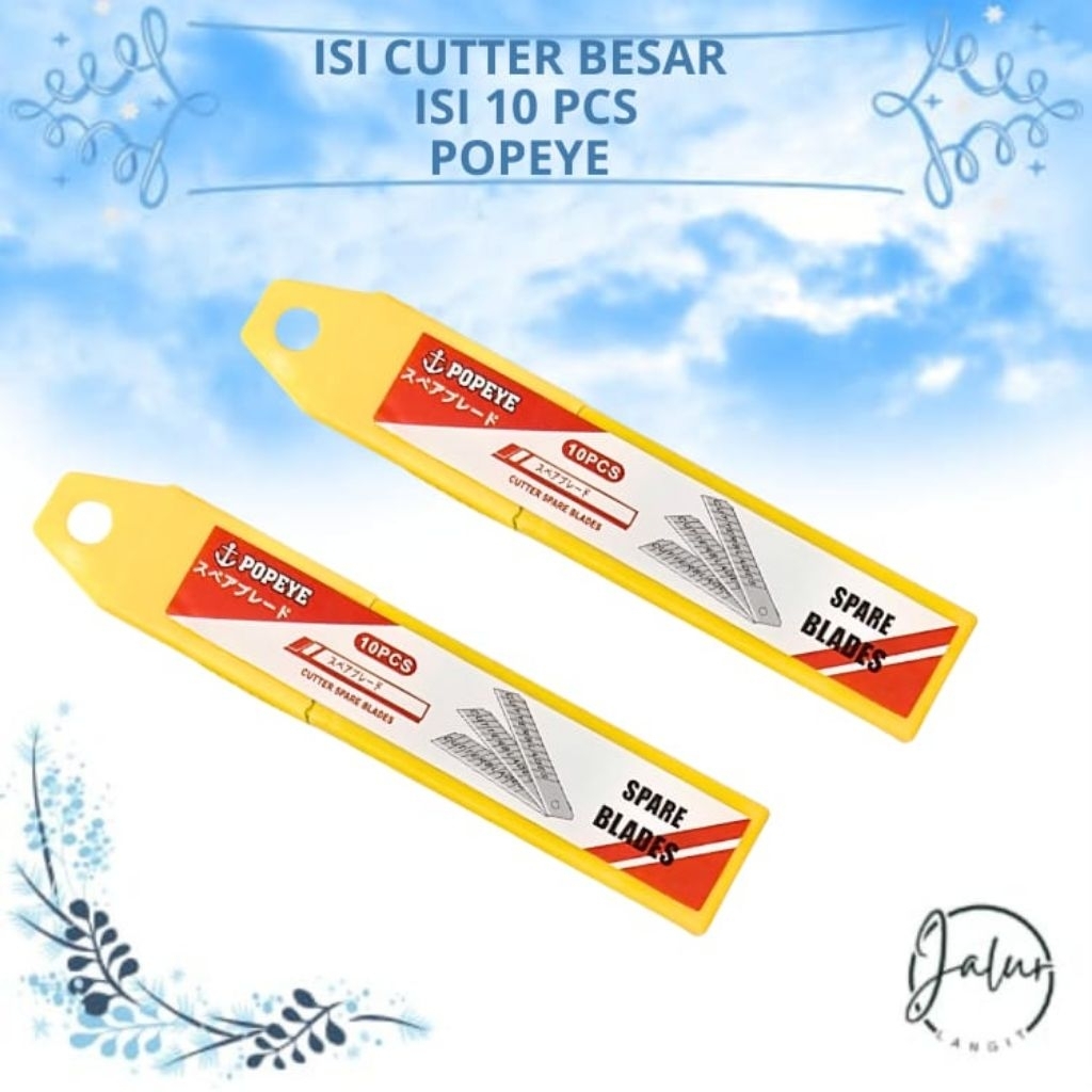

POPEYE Refill/Isi Cutter Besar isi 10 pcs