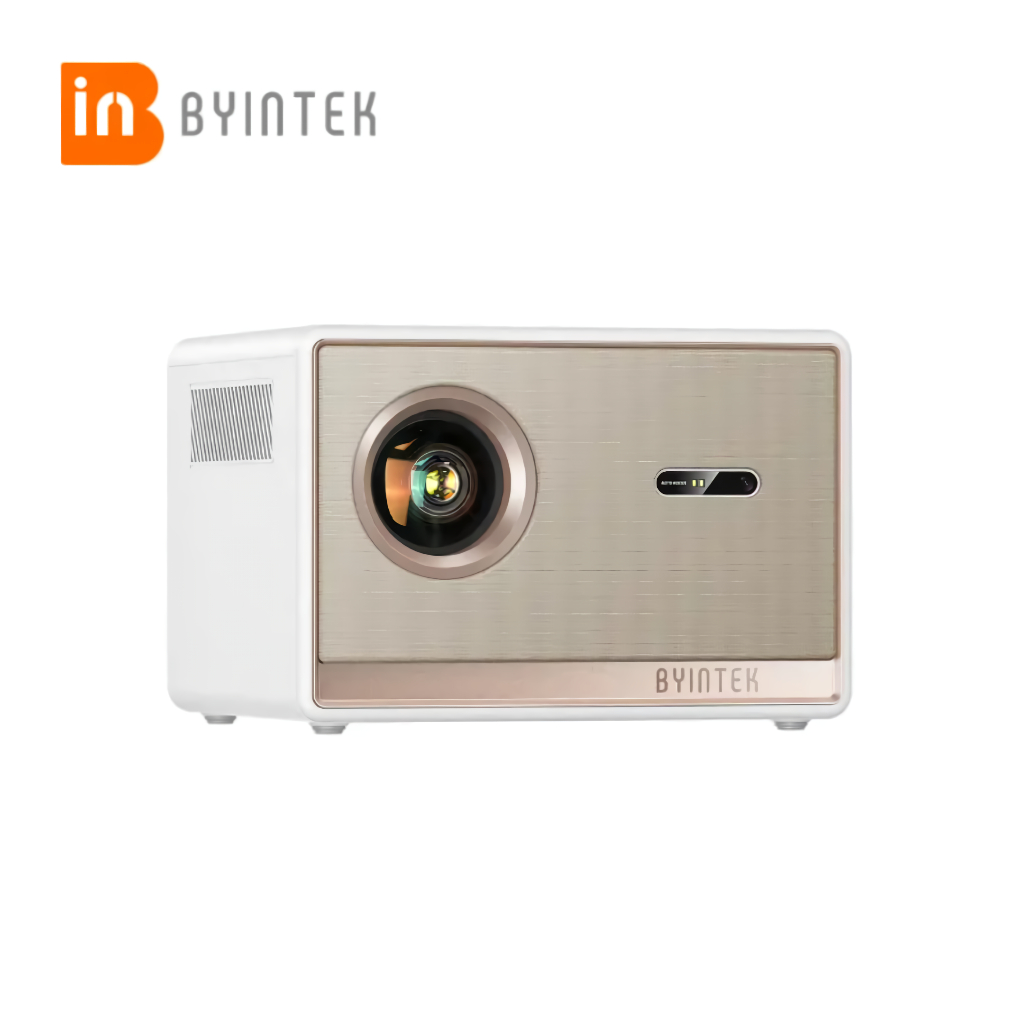 BYINTEK T5 proyektor portabel Mini, proyektor pintar Bass profesional 1000 ANSI 3D 2025