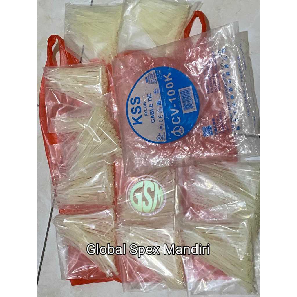 

KSS NYLON CABLE TIES CV-100/ 10CM X 2,5MM - Putih - REPACKING