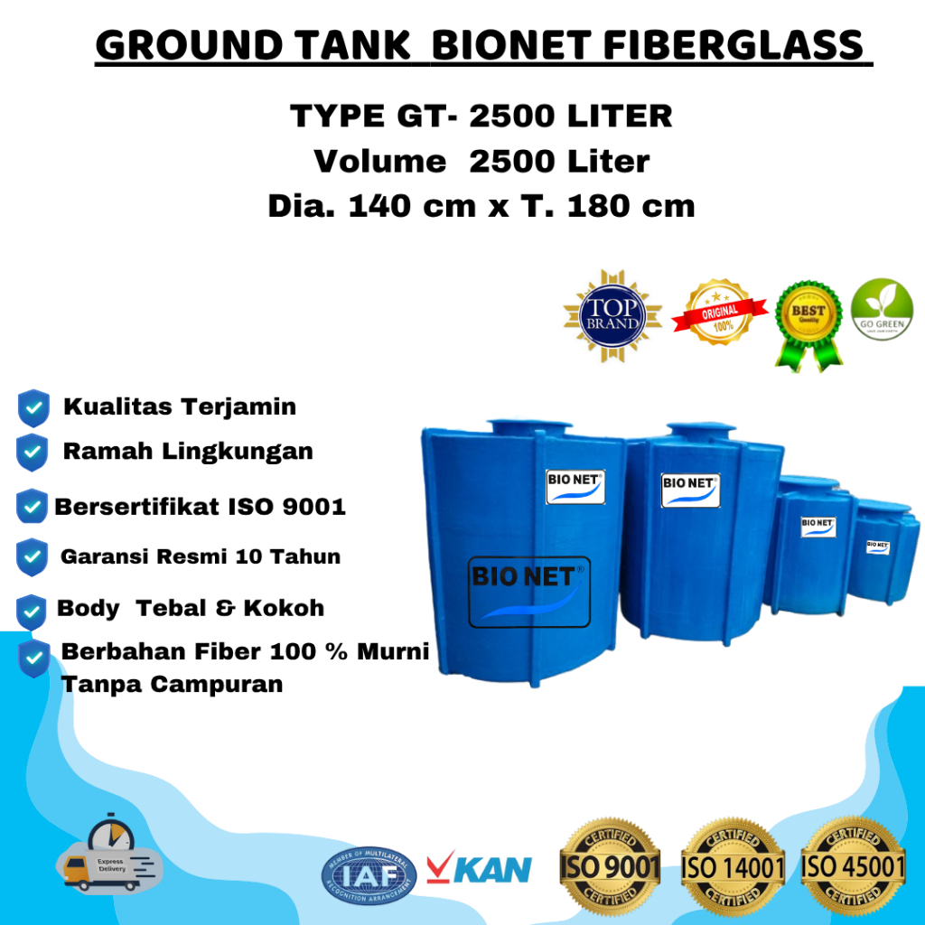 Groundtank, GWT, Toren Air BIONET 2500 Liter
